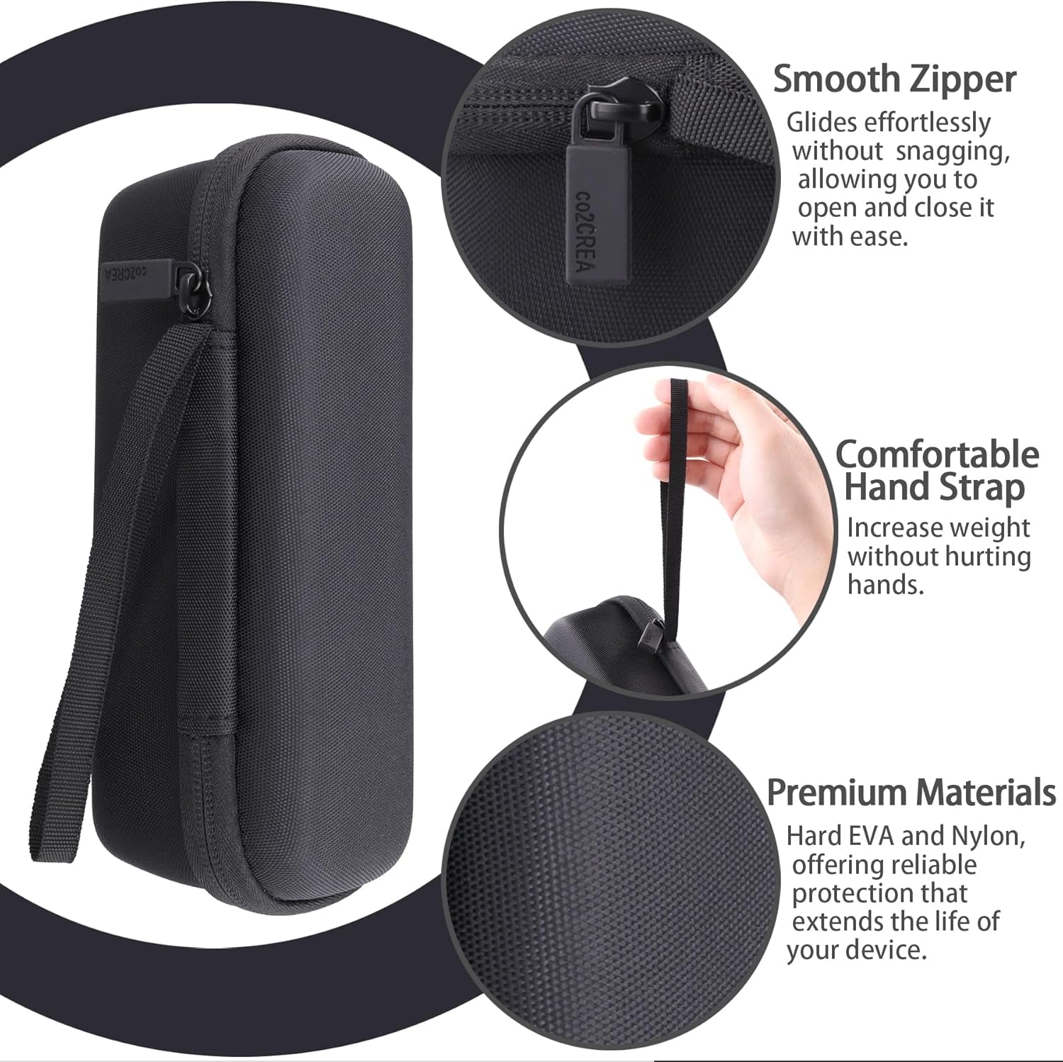Hard Case Compatible with Anker Soundcore/Soundcore 2 / Motion B Portable Outdoor Sports Bluetooth Speaker (Black)